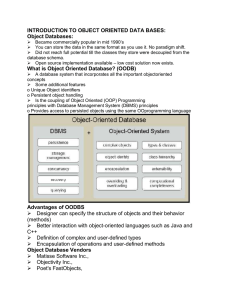 What is Object Oriented Database?