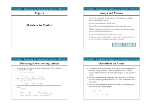 Matrices in Matlab