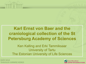 Karl Ernst von Baer and the craniological collection of the St