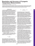 Resolution and Accuracy of Cryogenic Temperature Measurements