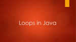 Loops in Java