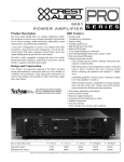 6001 power amplifier - Peavey Commercial Audio