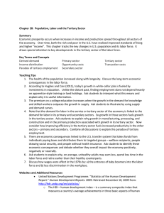 Chapter 28: Population, Labor and the Tertiary Sector