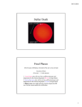 Stellar Death Final Phases