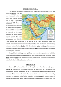 PREISLAMIC ARABIA. The Arabian Peninsula is arid and volcanic