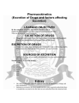 Pharmacokinetics (Excretion of Drugs and factors affecting Excretion
