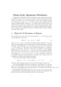 Many-body Quantum Mechanics