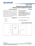 MAX31855 Cold-Junction Compensated Thermocouple-to