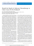 Should the Benefit of Adjuvant Chemotherapy in Colon Cancer Be