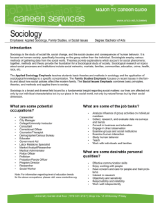 Sociology - University of Northern Colorado