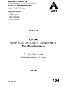 KANTRA: Human-Machine Interaction for Intelligent Robots