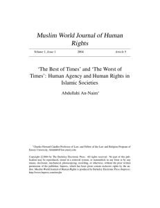 `The Best of Times` and `The Worst of Times`: Human Agency and