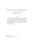 Behavioral Theories of the Business Cycle