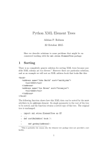 Python XML Element Trees
