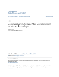 Communicative Action and Mass Communication via Internet