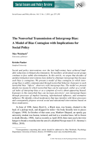 The Nonverbal Transmission of Intergroup Bias