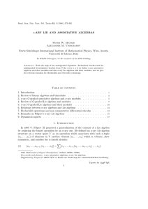 n-ARY LIE AND ASSOCIATIVE ALGEBRAS Peter W. Michor