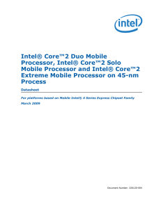 Intel® Core™2 Duo Mobile Processor, Intel® Core™2 Solo Mobile