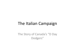 The Italian Campaign