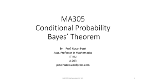 Conditional probability and Bayes theorem