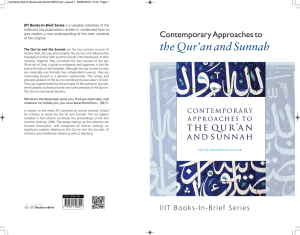 Contemporary Approaches to the Qur`an and Sunnah