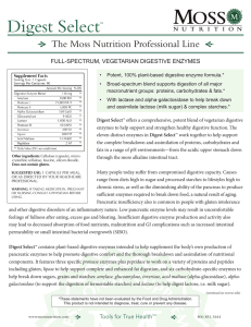 Digest Select - Moss Nutrition