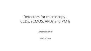 Detectors for microscopy - CCDs, sCMOS, APDs and PMTs