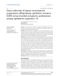 Dose uniformity of topical corticosteroid preparations: difluprednate
