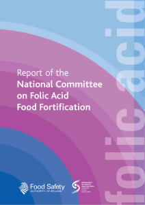 Report of the National Committee on Folic Acid Food Fortification