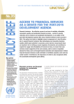 Access to Financial Services as a Driver for the Post-2015