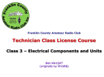 Fundamentals of Electricity - Franklin County Amateur Radio Club