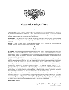 Glossary of Astrological Terms