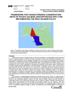 FRAMEWORK FOR CHARACTERIZING CONSERVATION UNITS