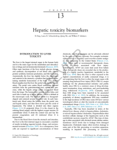 Chapter 13. Hepatic toxicity biomarkers - SciTech Connect