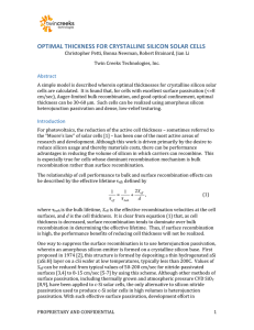 optimal thickness for crystalline silicon solar cells