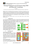 Message Displayed on LCD Screen using GSM and Bluetooth