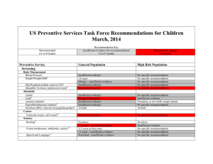 US Preventive Services Task Force