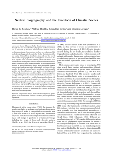 Neutral Biogeography and the Evolution of Climatic Niches