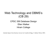 Web Technology and DBMS