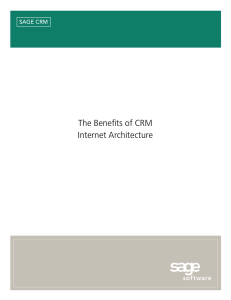 The Benefits of CRM Internet Architecture