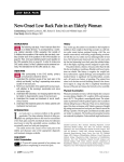 New-Onset Low Back Pain in an Elderly Woman