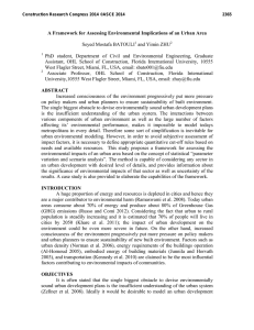 A Framework for Assessing Environmental