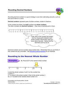 Rounding Decimal Numbers