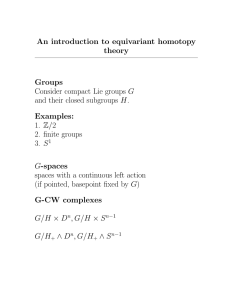 An introduction to equivariant homotopy theory Groups Consider