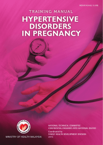 training manual hypertensive disorders in pregnancy