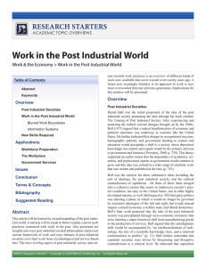 Work in the Post Industrial World