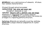 ESSENTIAL QUESTIONS 1. How are minerals and rocks related? 2