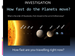 How fast do the Planets move?