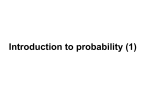 Introduction to probability (1)