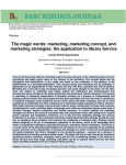 The magic words: marketing, marketing concept, and marketing